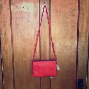 Brand New Fossil Dawson Crossbody in Tomato